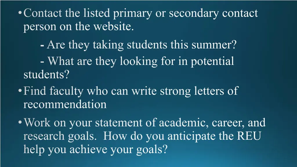 contact the listed primary or secondary contact