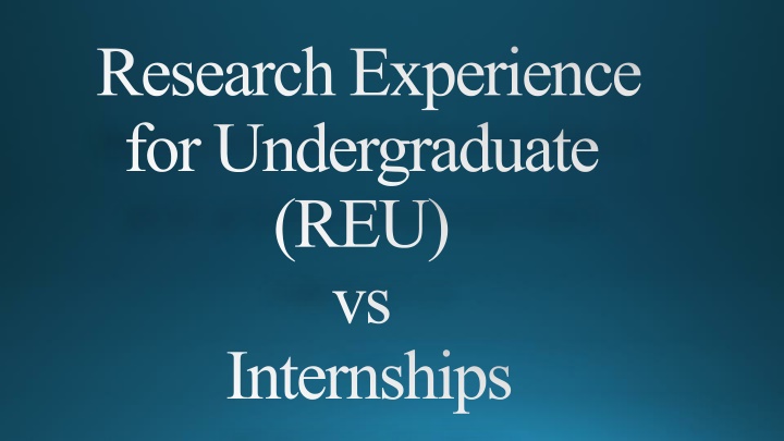 research experience for undergraduate