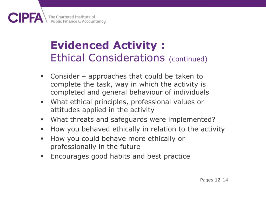 evidenced activity ethical considerations 1