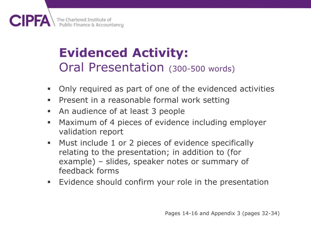 evidenced activity oral presentation 300 500 words