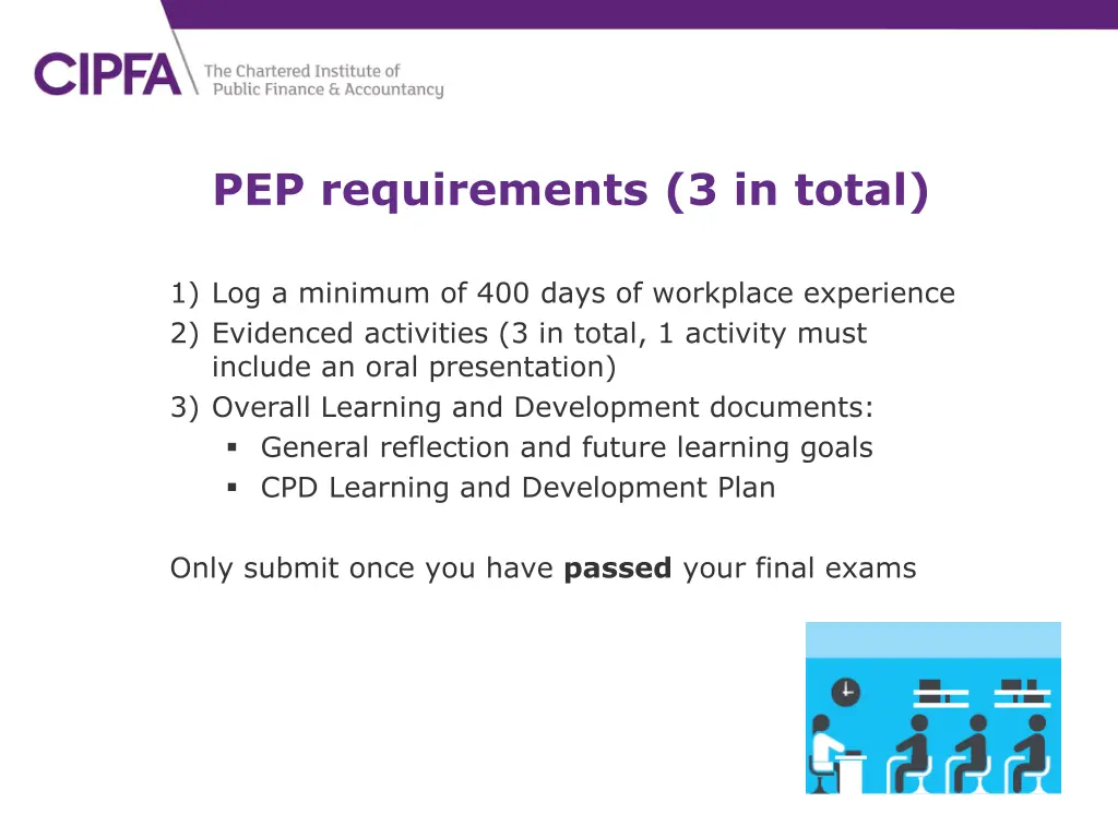 pep requirements 3 in total