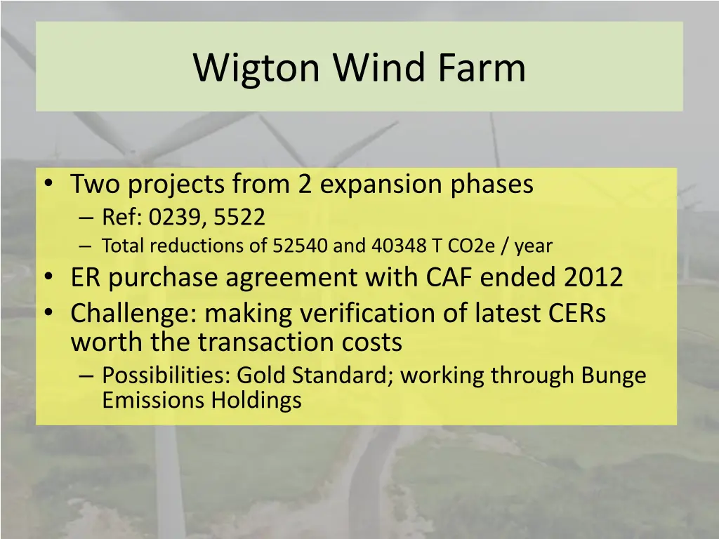 wigton wind farm