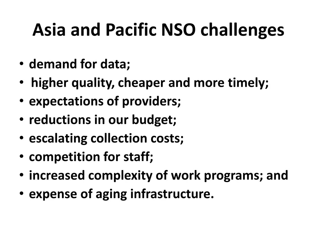 asia and pacific nso challenges