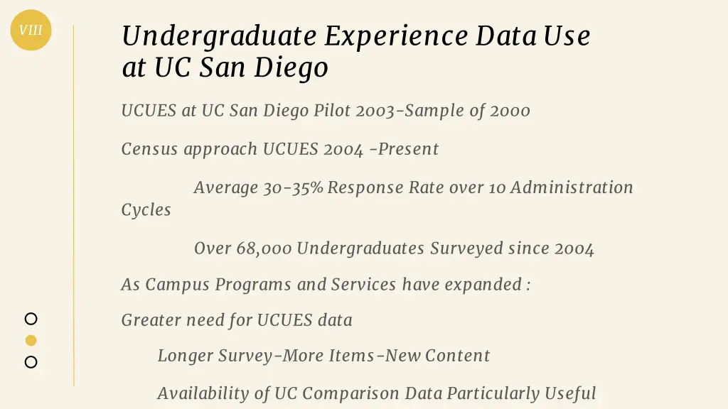 undergraduate experience data use at uc san diego