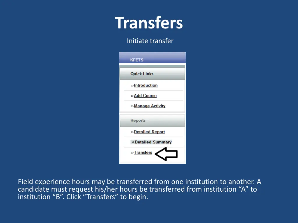 transfers