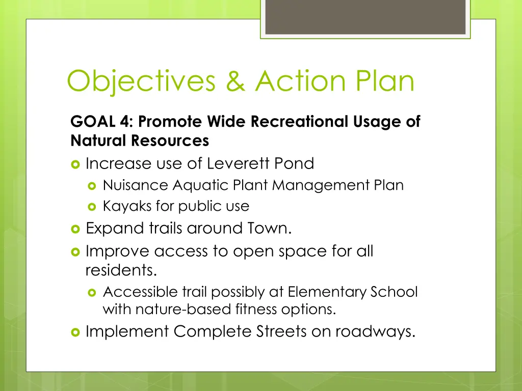 objectives action plan 3