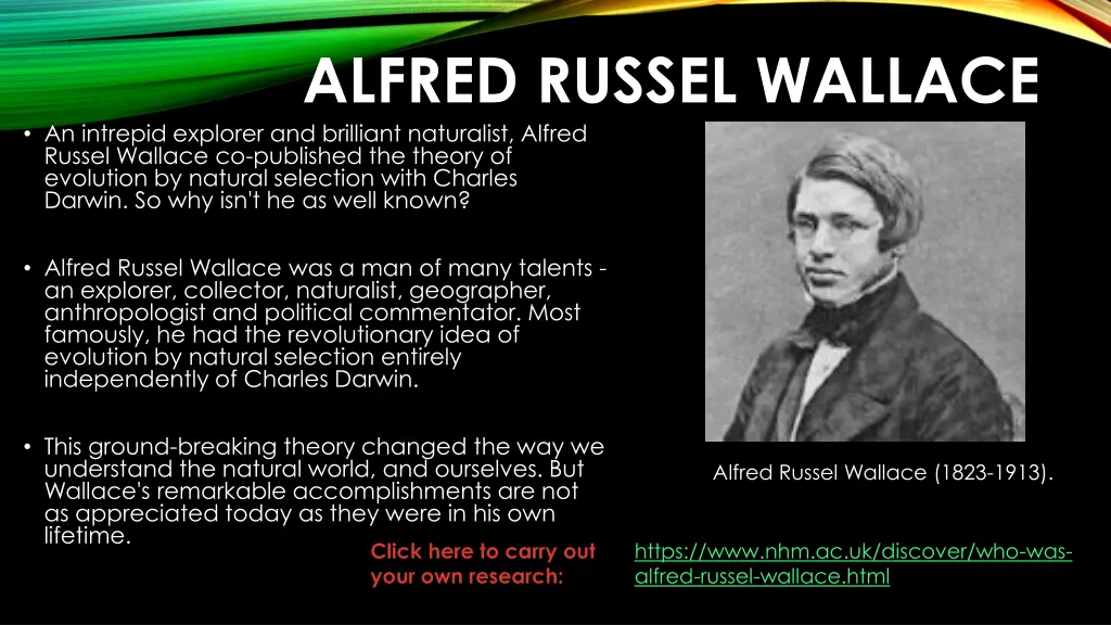 alfred russel wallace an intrepid explorer