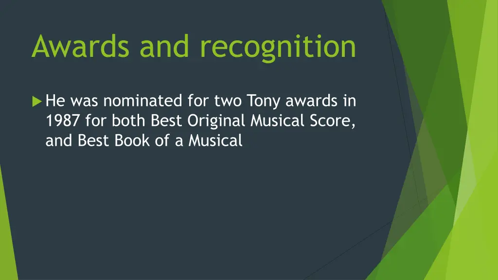 awards and recognition