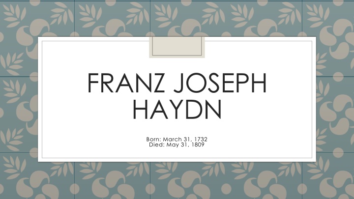 franz joseph haydn