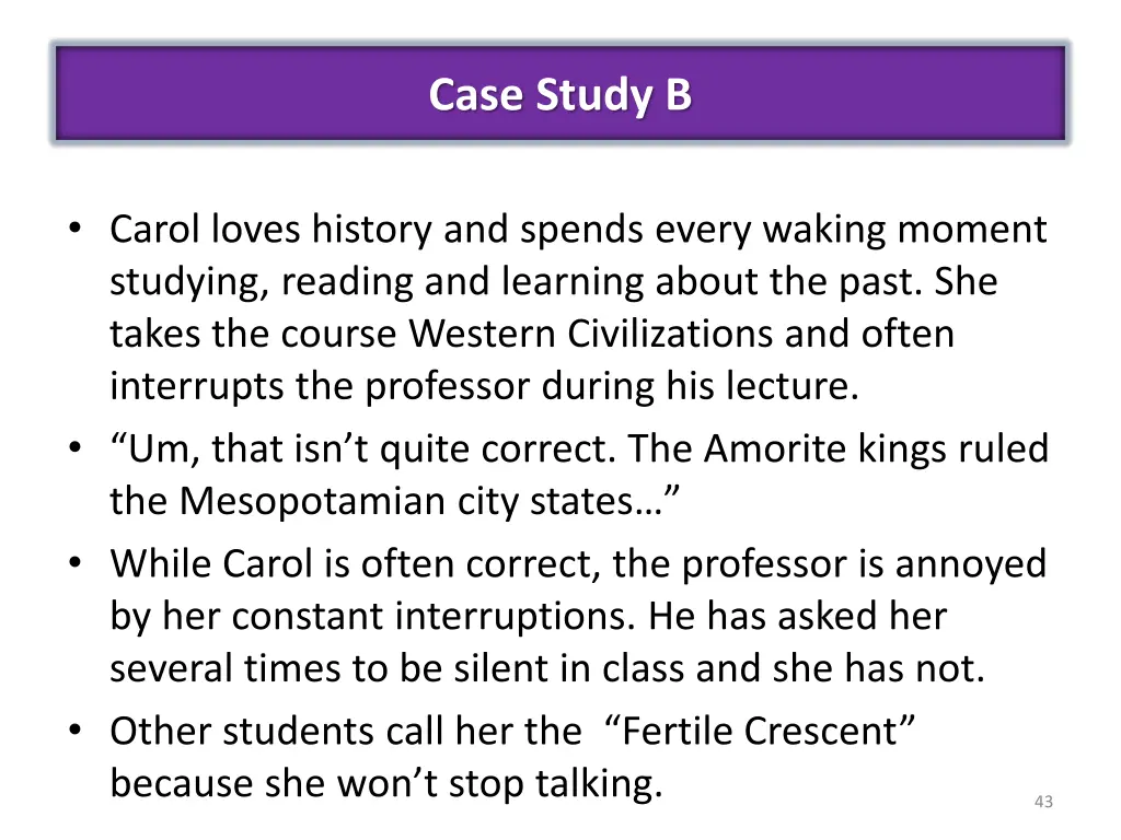 case study b