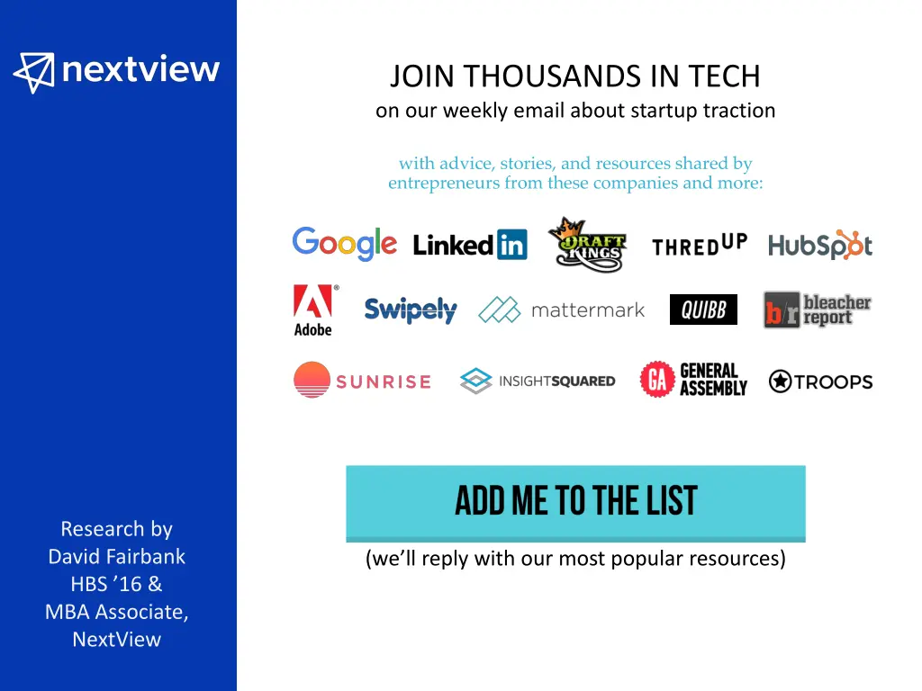 join thousands in tech on our weekly email about