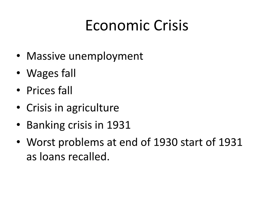 economic crisis 1