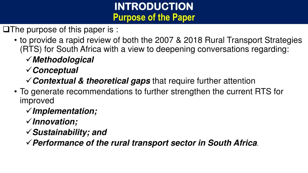 introduction introduction purpose of the paper