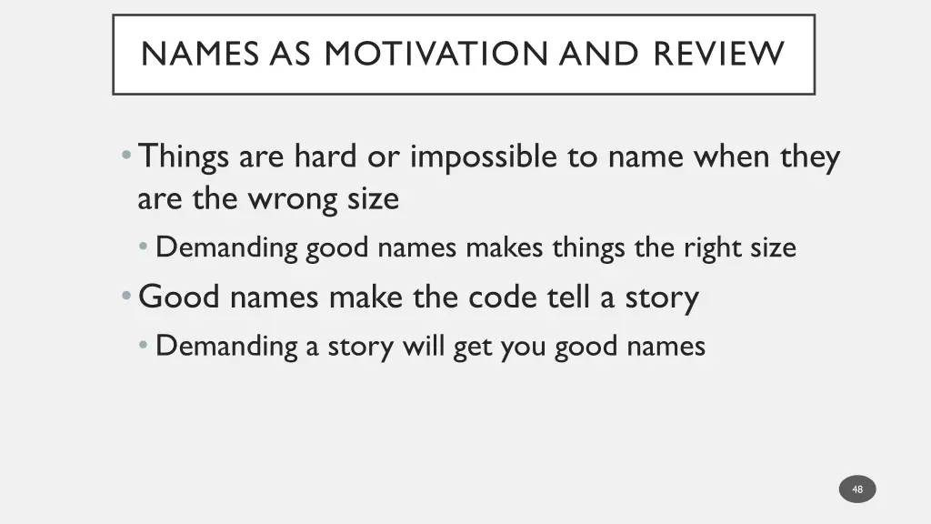 names as motivation and review 1