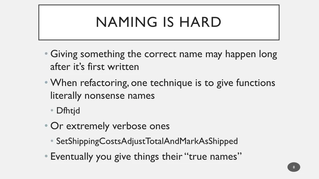 naming is hard