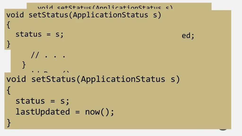 void setstatus applicationstatus s status