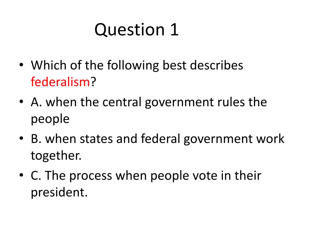 question 1