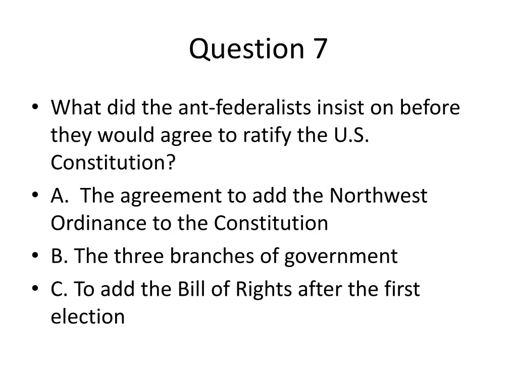 question 7