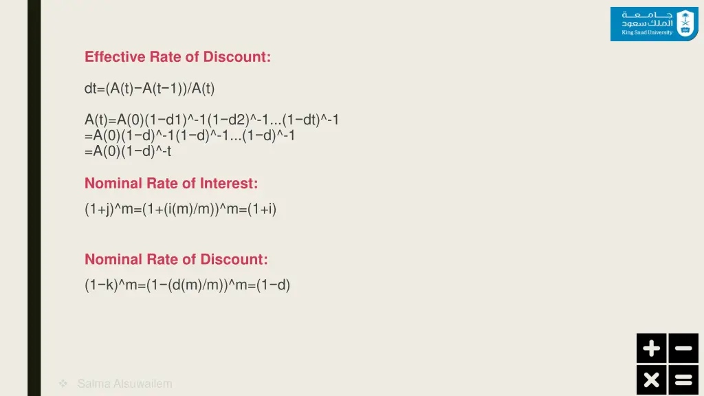 effective rate of discount