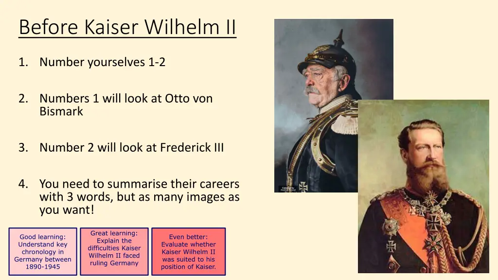 before kaiser wilhelm ii