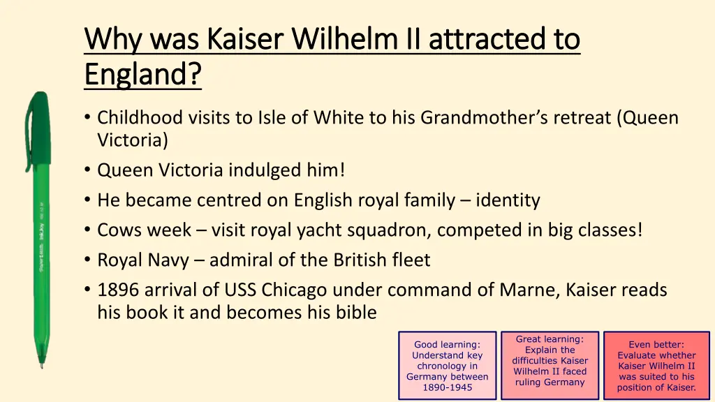 why was kaiser wilhelm ii attracted