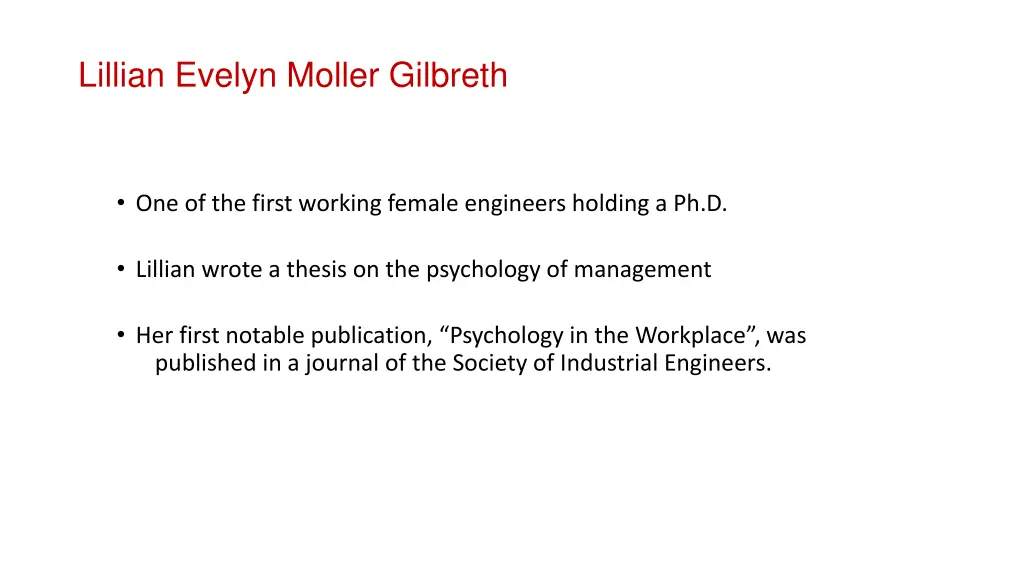 lillian evelyn moller gilbreth