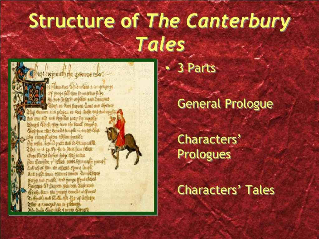 structure of the canterbury tales