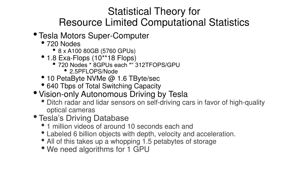 statistical theory for