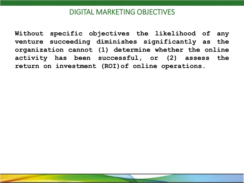 digital marketing objectives digital marketing