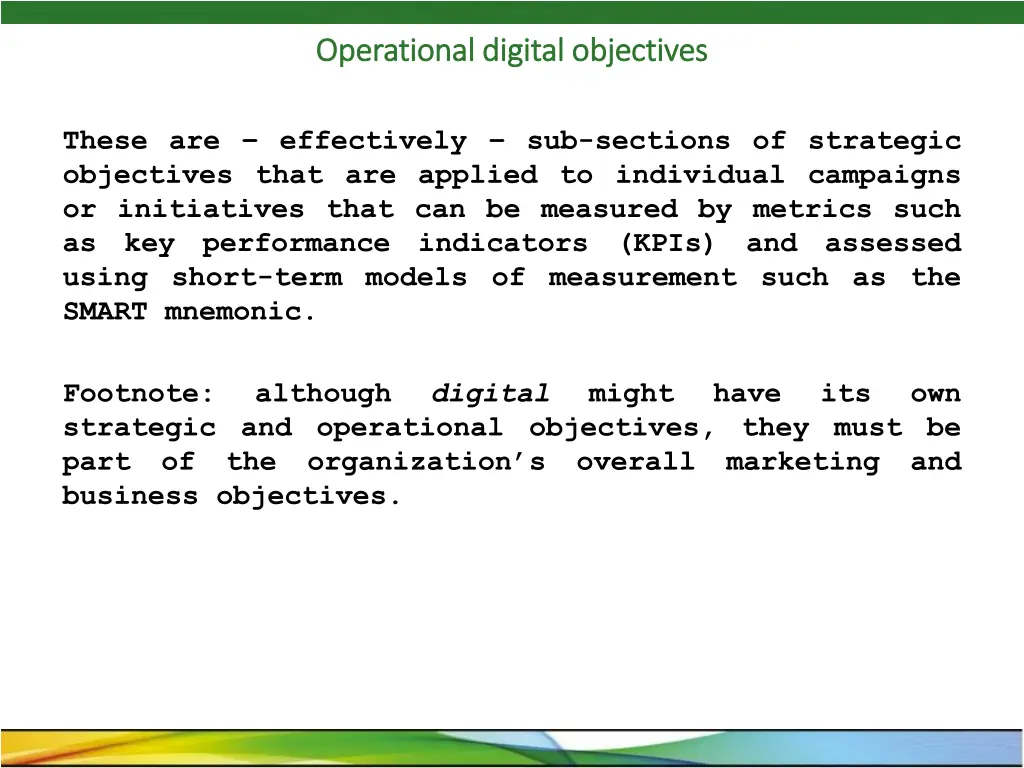 operational digital objectives operational