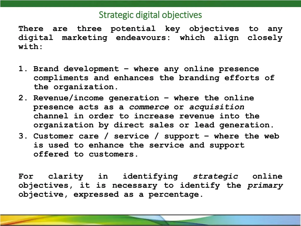 strategic digital objectives strategic digital