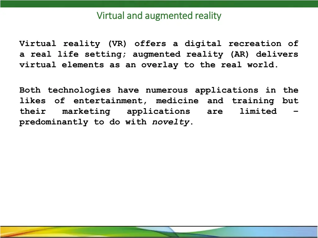 virtual and augmented reality virtual