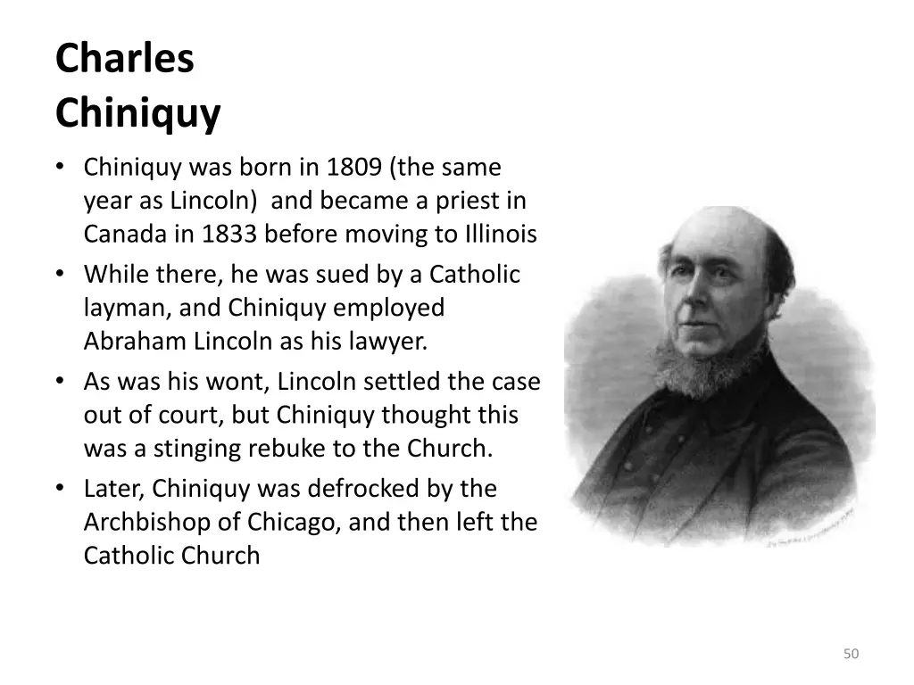 charles chiniquy chiniquy was born in 1809