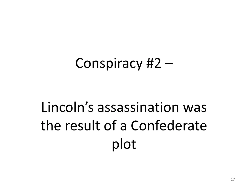 conspiracy 2