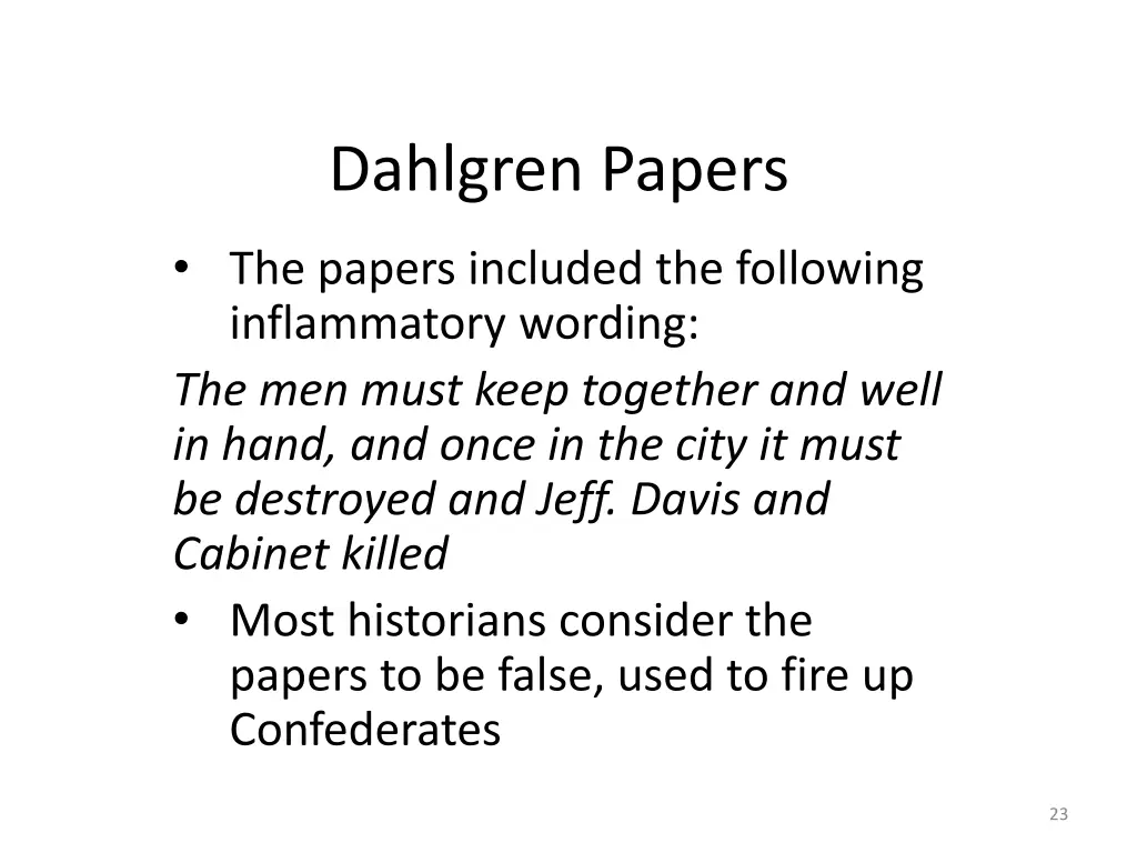 dahlgren papers