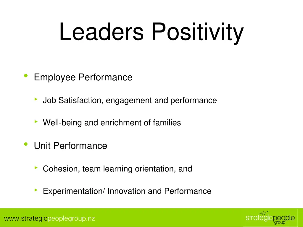 leaders positivity