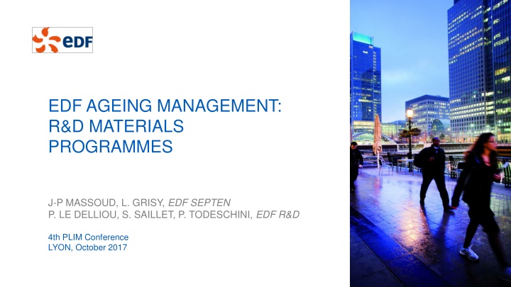 edf ageing management r d materials programmes