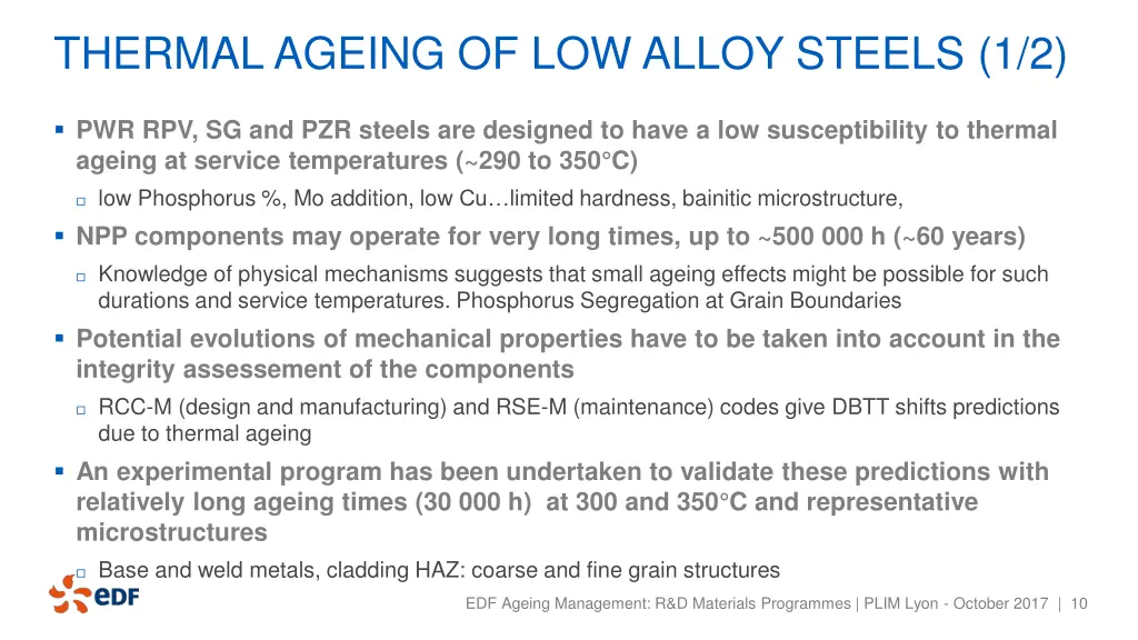 thermal ageing of low alloy steels 1 2