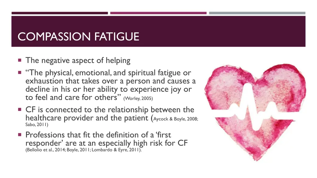 compassion fatigue