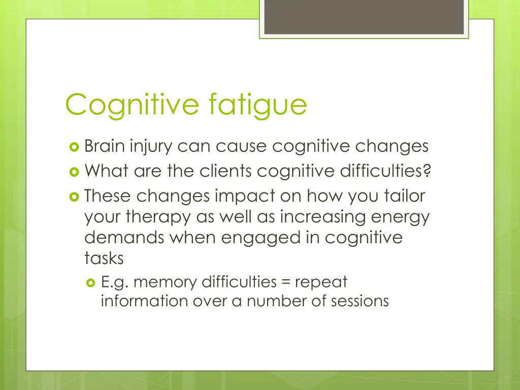 cognitive fatigue