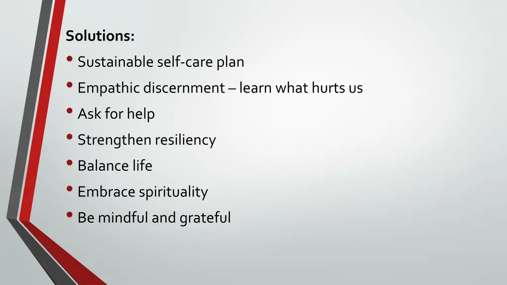 solutions sustainable self care plan empathic