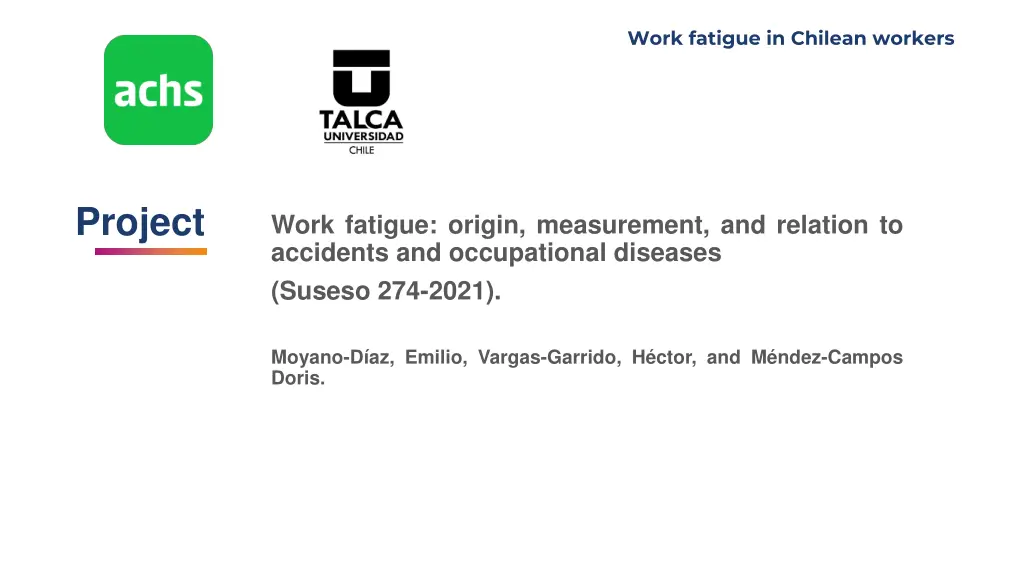 work fatigue in chilean workers 1