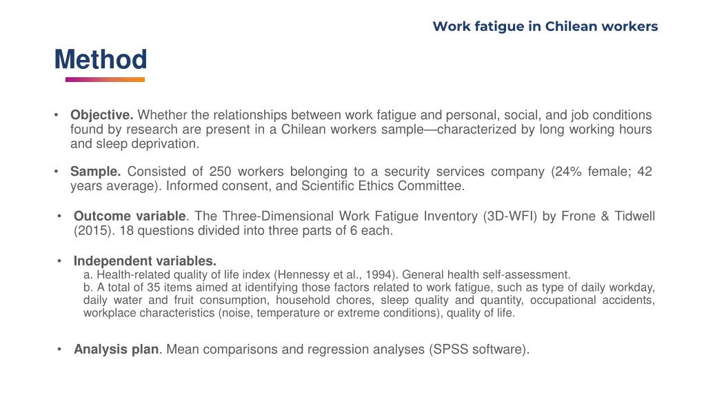 work fatigue in chilean workers 4