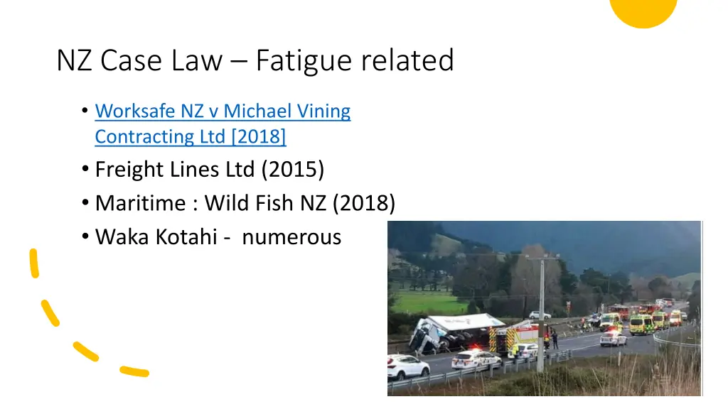 nz case law fatigue related