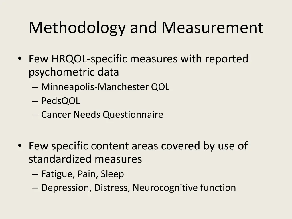 methodology and measurement 2