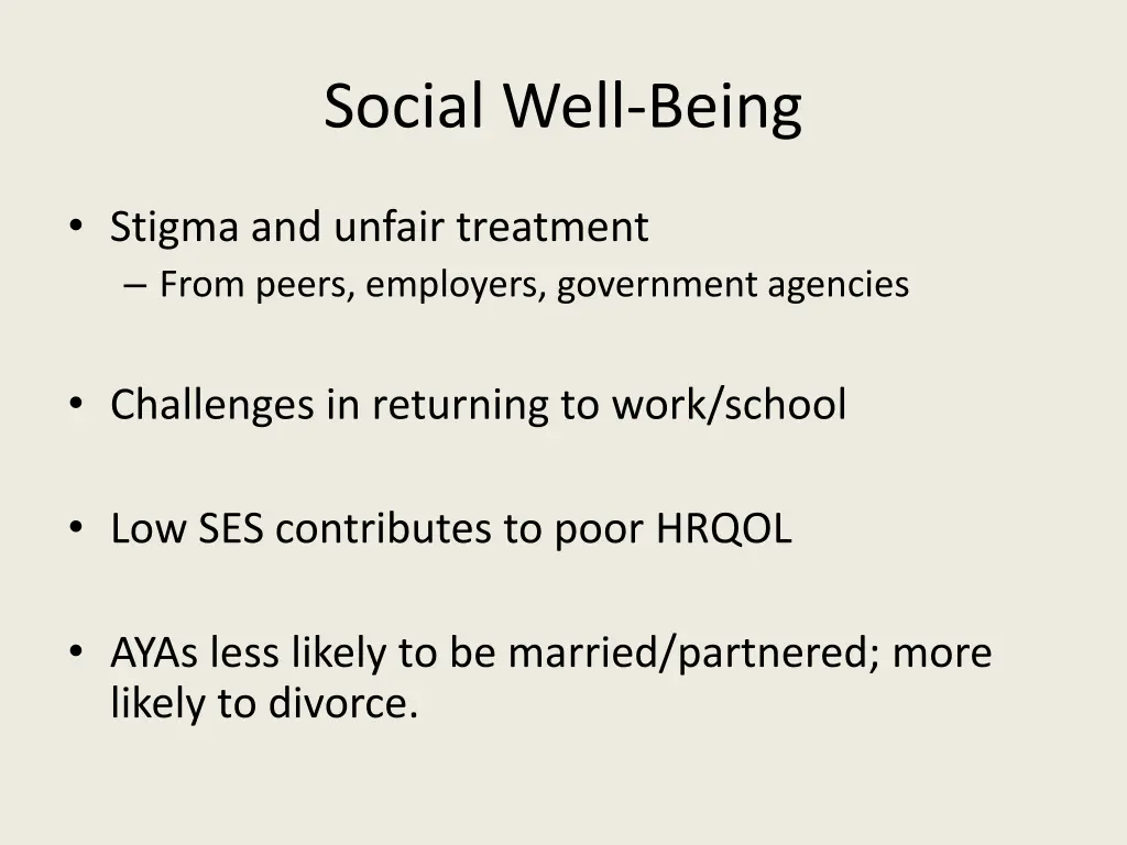 social well being 1