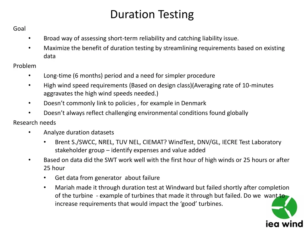 duration testing