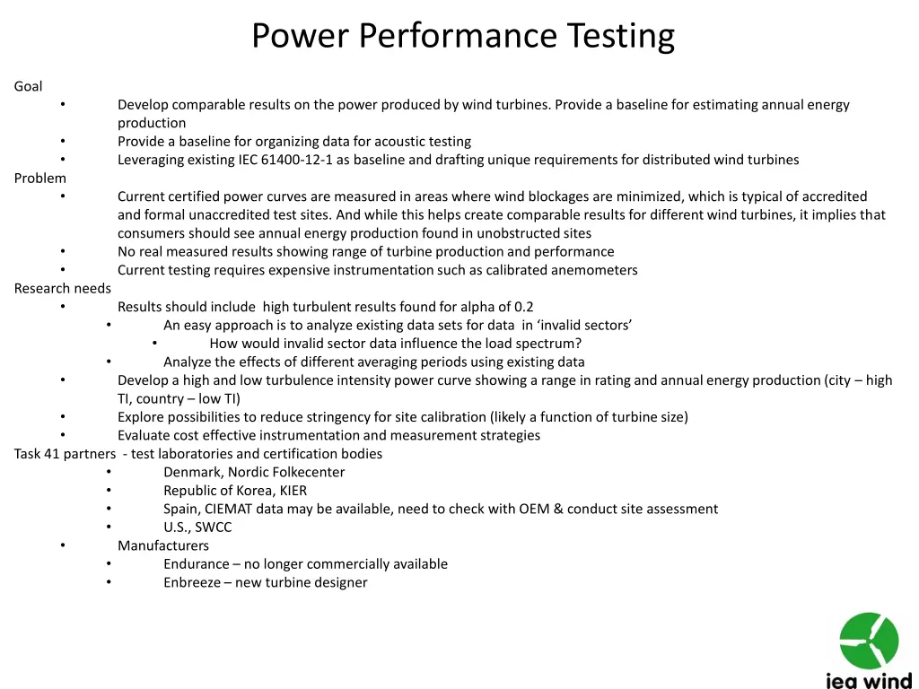 power performance testing