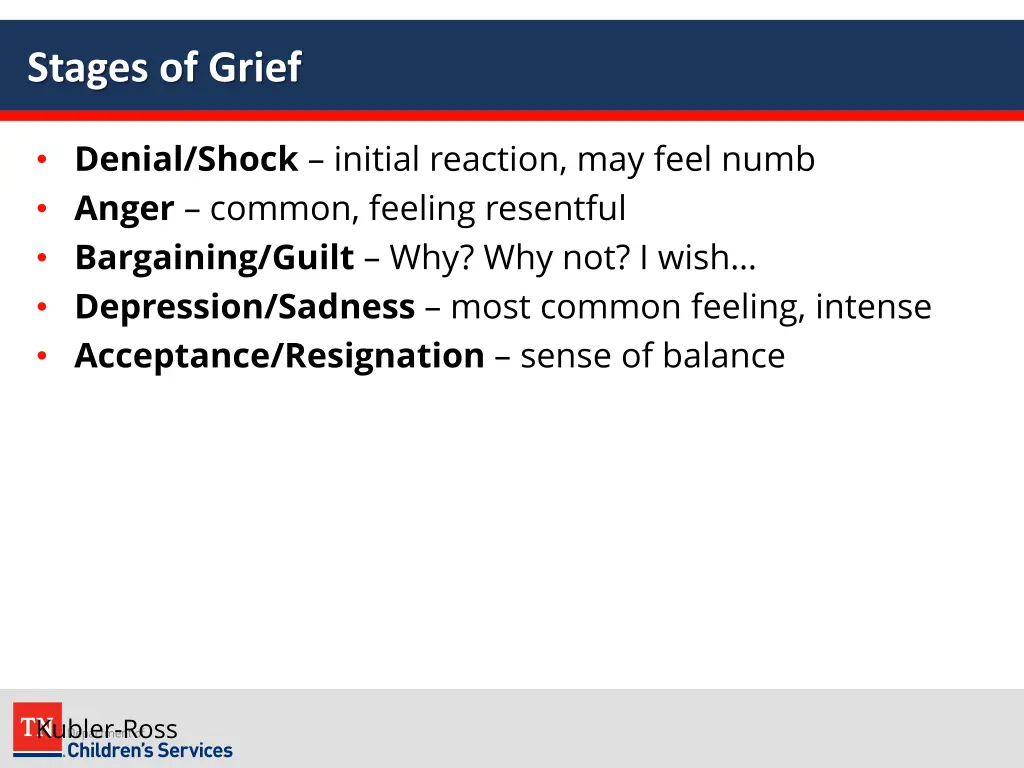 stages of grief