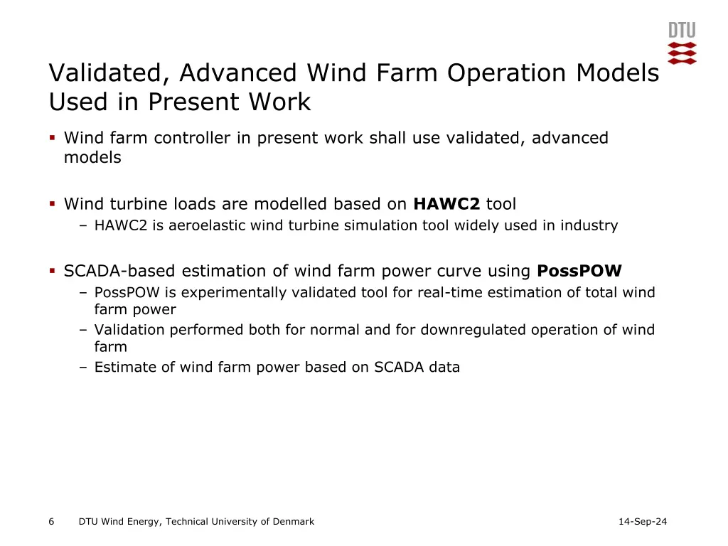 validated advanced wind farm operation models 1